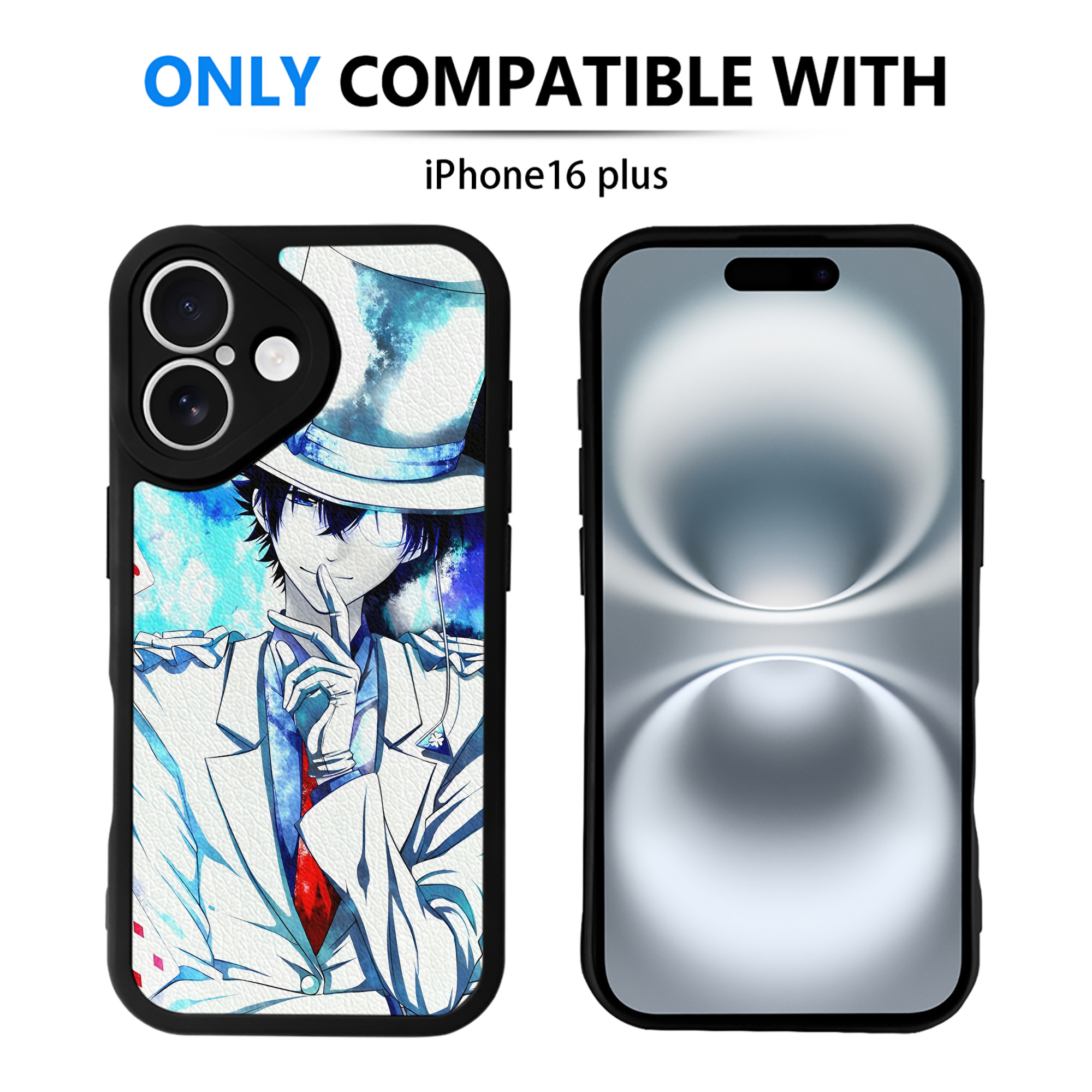 （画像用） 名探偵コナン Detective Conan 【iPhone 16シリーズ対応】シリコンスマホケース（レザー調） 材質：シリコン